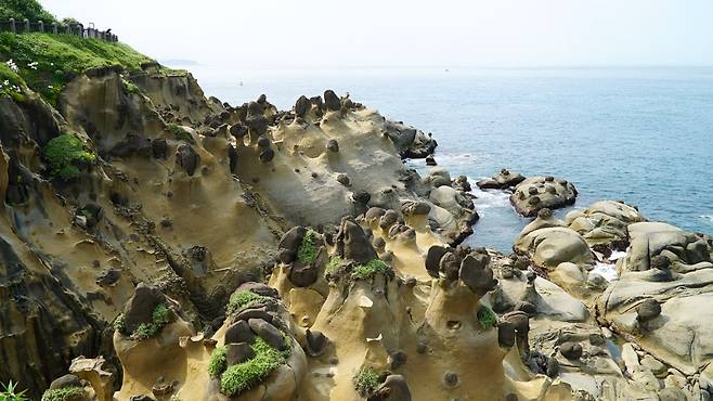 허핑다오 공원 해안은 갖가지 기암괴석들로 가득하다.