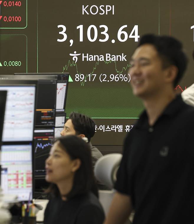 코스피 지수가 3100선을 넘으면서 투자자들 자금 유입이 이어지고 있다.