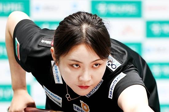 하나카드배LPBA챔피언십 32강에 오른 김민아. (사진=PBA)