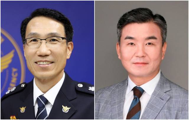 경찰청은 29일 자로 경찰청 차장에 유재성(왼쪽) 국가수사본부 형사국장을 승진 내정했다고 밝혔다. 또한 경찰청 국가수사본부장에는 박성주 광주경찰청장이 승진 내정됐다. 사진제공=경찰청