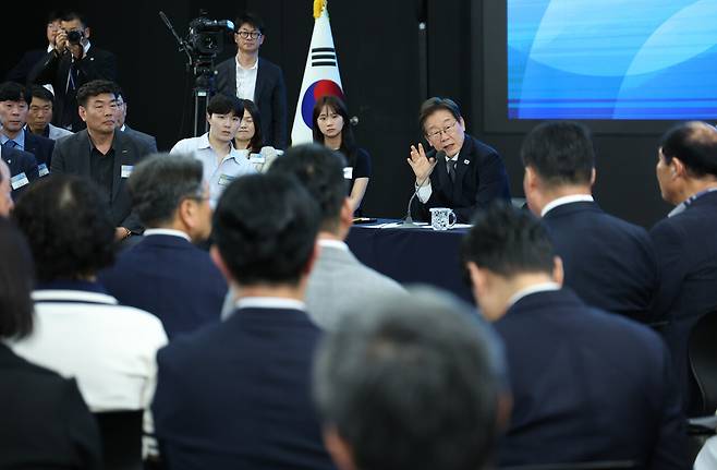 이재명 대통령이 6월25일 광주광역시 국립아시아문화전당에서 '광주시민·전남도민 타운홀 미팅'을 했다. ⓒ대통령실사진기자단