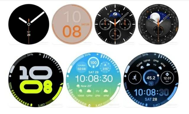 차세대 갤럭시워치8에 새롭게 추가되는 워치 페이스 디자인이 공개됐다. (출처=안드로이드오쏘리티)