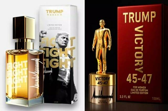 도널드 트럼프 미국 대통령이 새로운 향수를 공개했다. 이름은 빅토리 45-47 (출처=트럼프 향수 홈페이지)