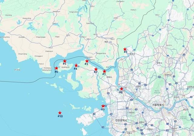 관계부처 합동 특별 실태조사 시료채취 예정 지점. 관계부처 제공