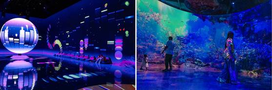 미디어아트 전시관 '르 스페이스'. 18개의 테마 존으로 구성돼 있다. 백종현 기자