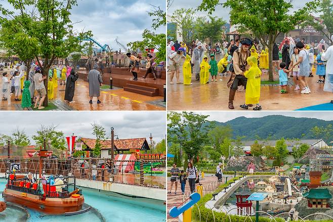 여름 페스티벌 ‘오-썸머 어드벤처’ 기간에는 뮤지컬과 물놀이를 결합한 ‘파이러츠 어드벤처’ 공연이 매일 두 차례 열린다. 백종현 기자