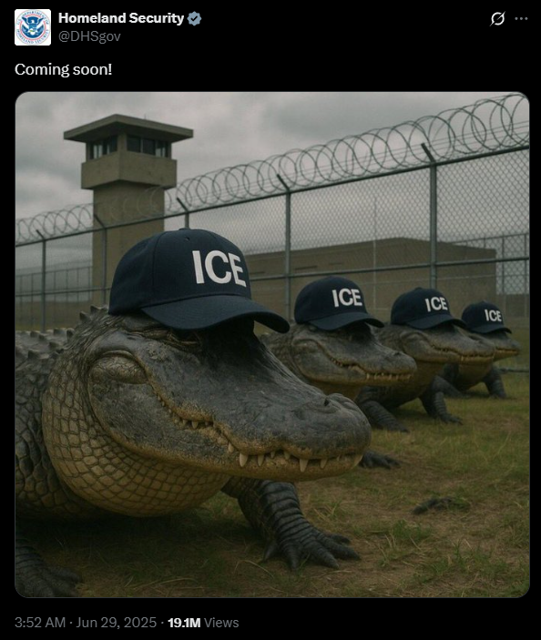 미 국토안보부 SNS 갈무리