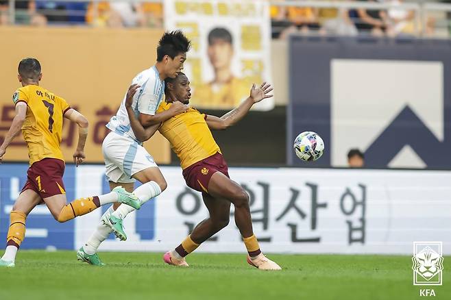 2일 광주월드컵경기장에서 열린 광주FC와 울산 HD의 2025 하나은행 코리아컵 8강전 경기 모습. /사진=대한축구협회 제공