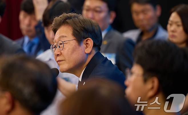 이재명 대통령이 광주 국립 아시아문화전당에서 광주시민·전남도민 타운홀미팅을 하고 있다. (대통령실 제공. 재판매 및 DB 금지) 2025.6.25/뉴스1 ⓒ News1 허경 기자