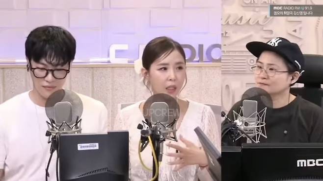 (왼쪽부터) 문원, 신지, 김신영. 사진 | MBC라디오 FM4U ‘정오의 희망곡 김신영입니다’ 캡처