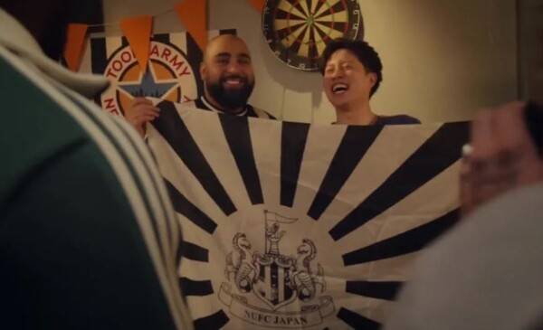 뉴캐슬 유나이티드는 2025/26시즌 서드 유니폼을 소개하는 과정에서 욱일기를 연상시켰다며 지적을 받았다. /사진=뉴캐슬 유나이티드