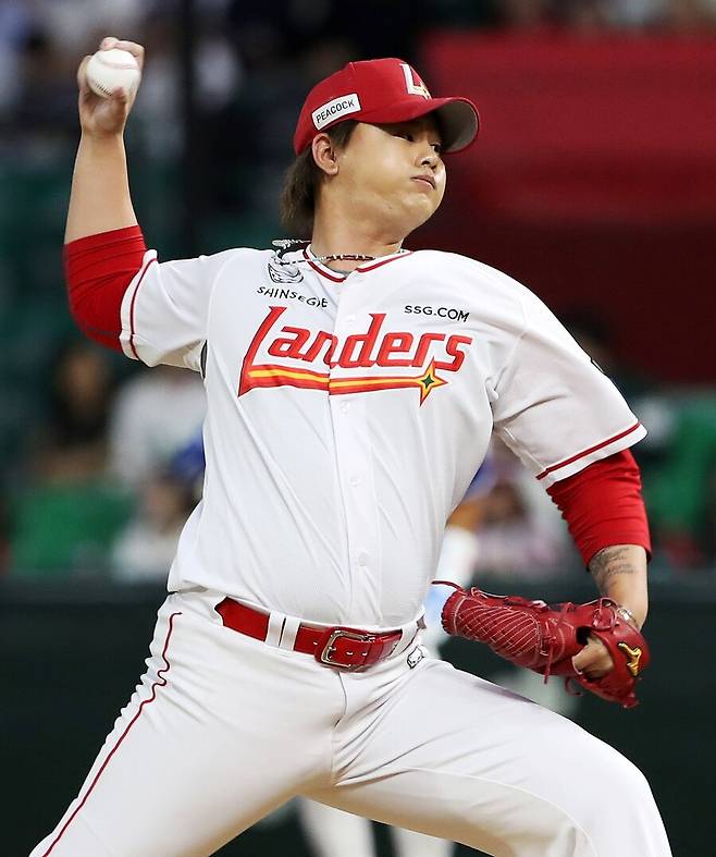 ▲ SSG 불펜의 후반기 지속성에 큰 열쇠를 쥐고 있는 김민 ⓒSSG랜더스