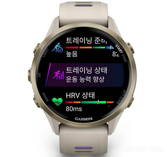 가민 포러너 970 안내 메뉴.