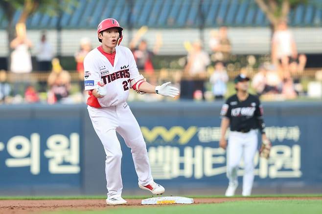 ▲ 공수주 모두에서 대활약을 하며 KIA의 6월 이후 도약을 이끈 주인공이 된 김호령 ⓒKIA타이거즈