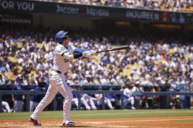 오타니가 투수 복귀 후 타격감이 떨어지는 추세를 보이고 있다. AP연합뉴스