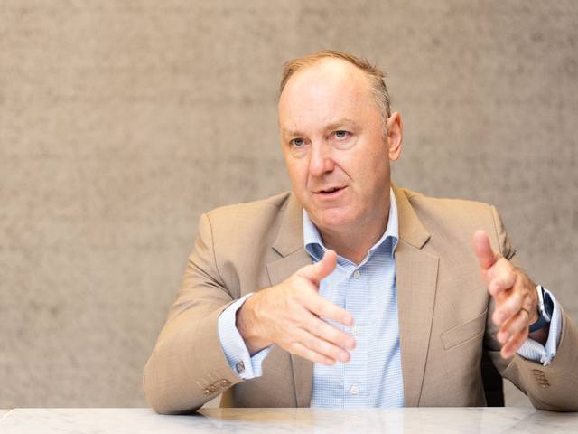 제이 투제스 뉴타닉스 아시아태평양·일본지역 부사장 겸 총괄 매니저가 디지털타임스와 인터뷰하고 있다. 뉴타닉스 제공