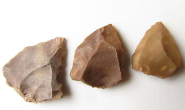 타분 동굴 초기 발굴에서 출토된 르발루아 석기