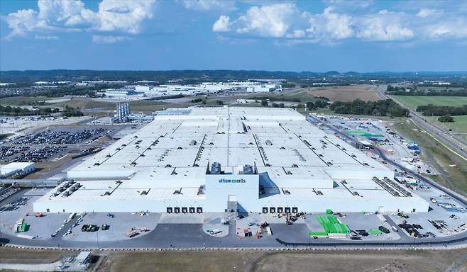 LG에너지솔루션과 GM의 미국 테네시주 합작 공장. LG에너지솔루션 제공