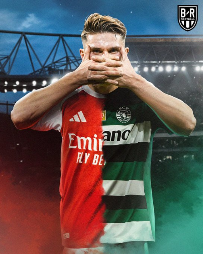 아스널이 최전방 공격수 영입에 가까워지고 있다. 스포르팅CP의 빅토르 요케레스와 개인 조건 합의를 마쳤다. 사진=BRFootball SNS