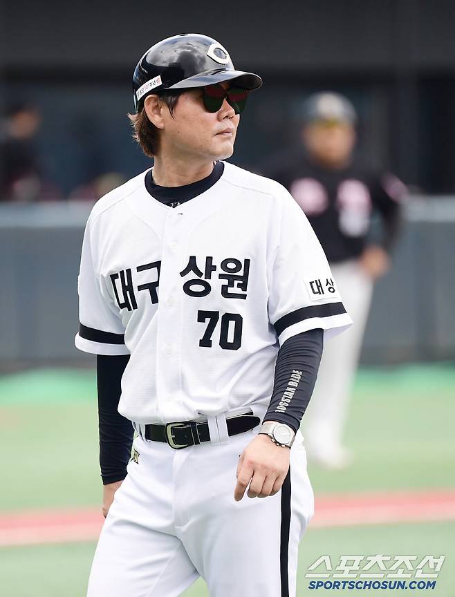 2일 서울 목동구장에서 열린 제80회 청룡기 고교야구선수권 대회 및 주말리그 왕중왕전 대구상원고-장충고 경기. 대구상원고 김승관 감독. 목동=송정헌 기자songs@sportschosun.com/2025.07.02/