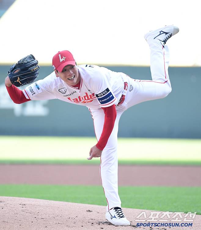 선발 투구하고 있는 SSG 김광현. 인천=송정헌 기자songs@sportschosun.com