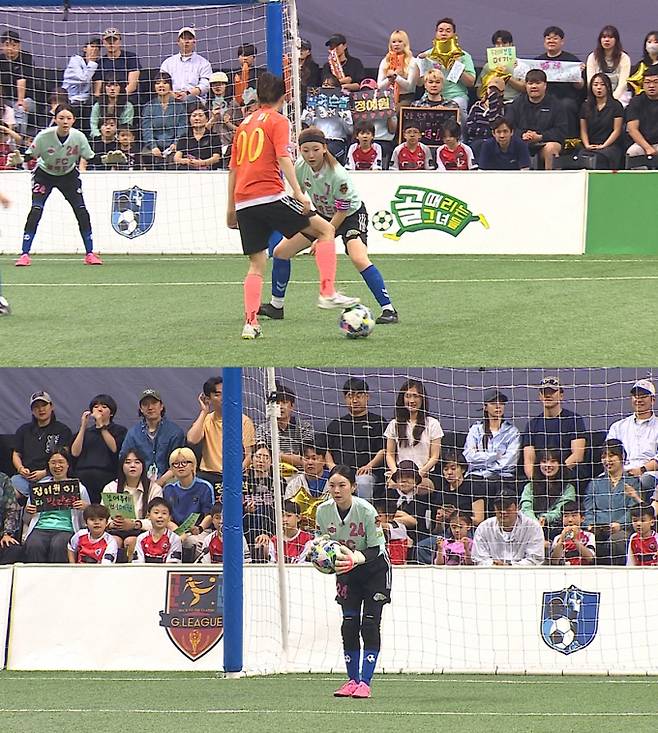 9일 방송되는 SBS ‘골 때리는 그녀들’에서는 G리그 4강 진출을 놓고 ‘FC액셔니스타’와 ‘FC발라드림’이 단판 승부를 벌인다. A조 최소 실점이라는 기록을 지닌 수비 강호 ‘액셔니스타’와 B조 1위 팀을 꺾은 다크호스 ‘발라드림’의 치열한 맞대결이 예고된 가운데, 박지안을 저지하려는 정예원의 맨투맨 수비, 태미·정혜인·박지안이 이루는 ‘태.혜.지’ 라인과 경서·서기·민서의 ‘삼서지대’ 간 전면전, 그리고 전 국가대표 감독 콜린 벨의 깜짝 등장까지 더해져 흥미를 끌고 있다. 경기의 모든 시선은 과연 누가 4강 무대를 밟게 될지에 집중되고 있다.