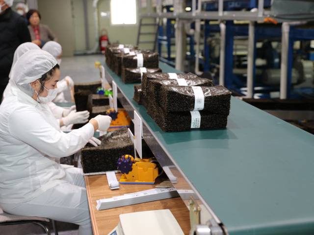 전남의 한 김 공장에서 수출작업이 진행되고 있다. 전남도 제공.