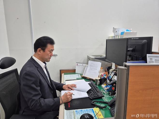 김동수 서울혜화경찰서 교통조사1팀장(56). /사진=박진호 기자.