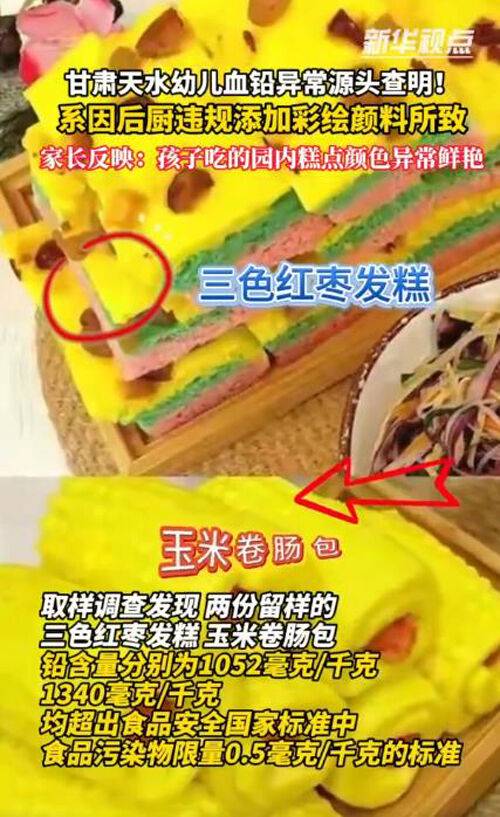 식용 금지된 물감을 사용한 급식