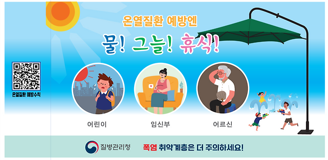 온열질환 예방수칙. 질병관리청 제공