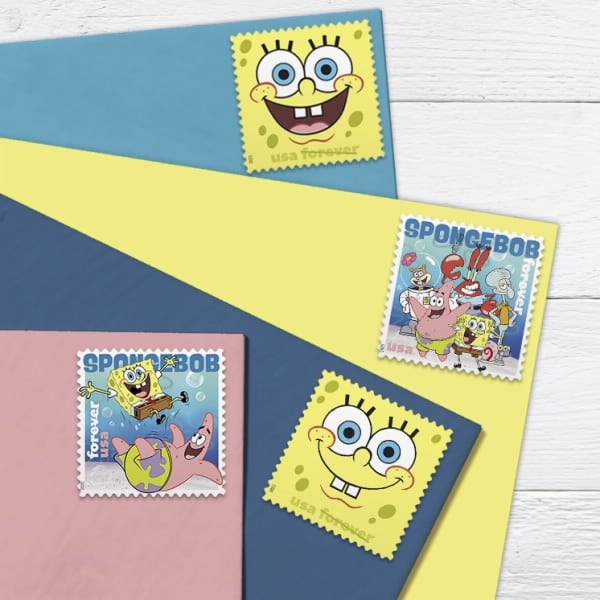 8월부터 실제로 이렇게 스폰지밥 우표를 붙인 봉투를 볼 수 있게 된다./USPS