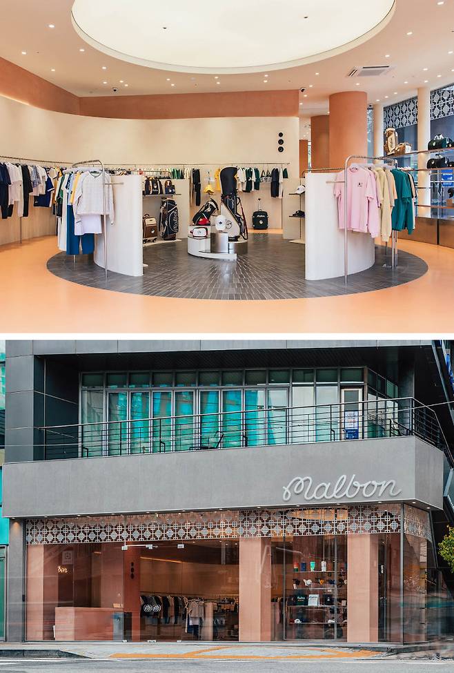 말본성수는 골프와 라이프스타일을 아우르는 골프-라이프스타일 콘셉트의 매장으로 골프 의류뿐 아니라 모자, 가방, 키링 등 일상 속 제품군도 진열돼 있다. 하이라이트브랜즈 제공