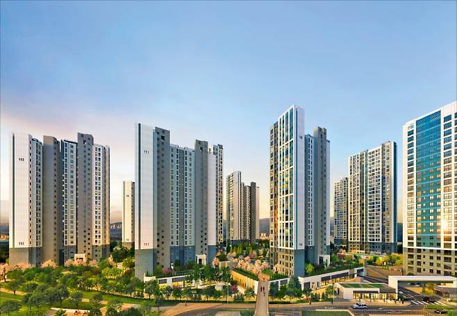 청주 ‘신분평 더웨이시티 제일풍경채’ 투시도.