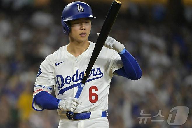 다저스의 김혜성ⓒ 로이터=뉴스1
