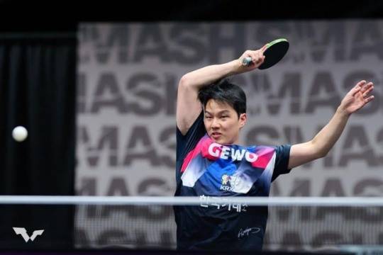 WTT 미국 스매시에 출전한 안재현의 경기 장면 / TT 인스타그램 캡처.