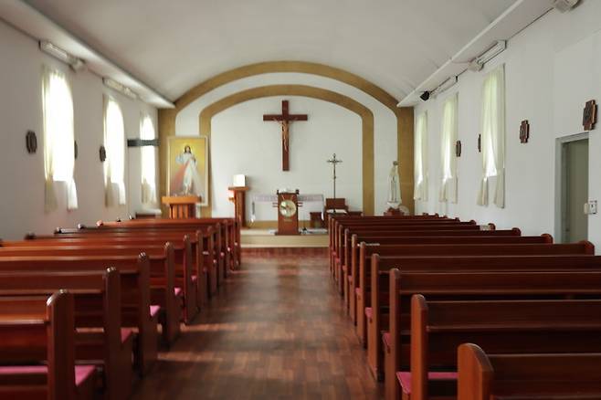 천진암 성지 광암성당 내부 모습. 김지영