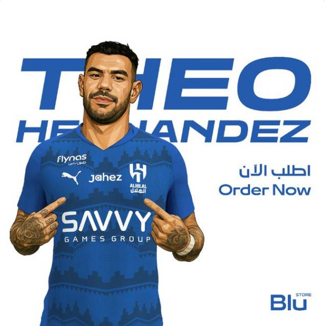 알 힐랄 유니폼을 입은 테오 에르난데스. /사진=알 힐랄 공식 SNS 갈무리