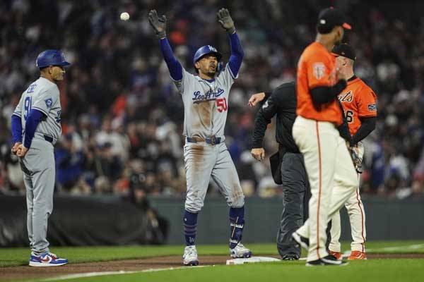 무키 벳츠는 이날 멀티히트 기록했다. 사진= AP= 연합뉴스 제공