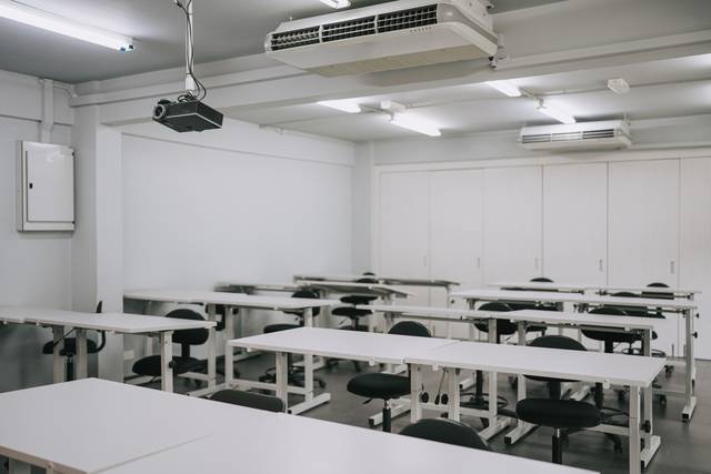 에어컨의 장착된 교실 내부 모습. 게티이미지뱅크