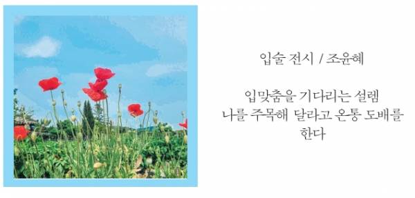 장려 조윤혜 '입술 전시'