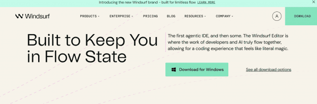 윈드서프 홈페이지 캡처.