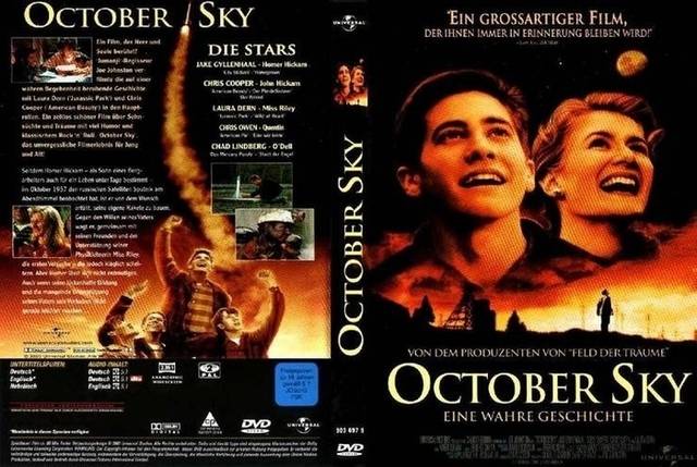 ▲ 1999년 개봉된 조 존스턴 감독, 제이크 질렌할 주연의 ‘오토버 스카이’ 영화 포스터