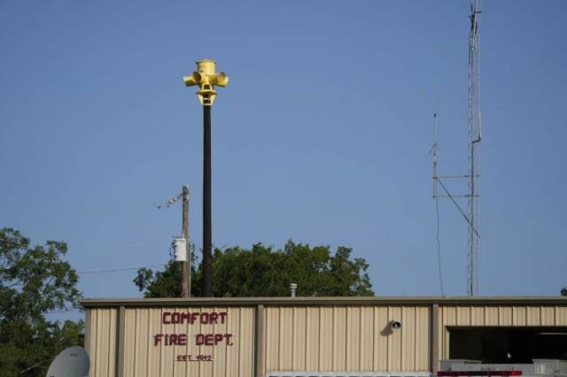 미국 텍사스주 컴포트 소방서에 설치된 마을 사이렌. AP연합뉴스