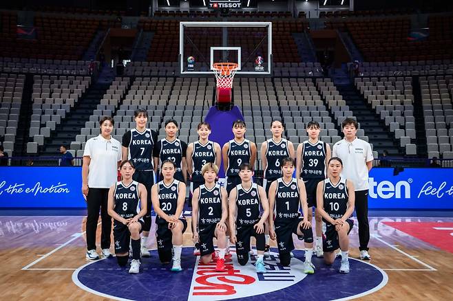 여자농구 대표팀. /사진=FIBA 공식 홈페이지