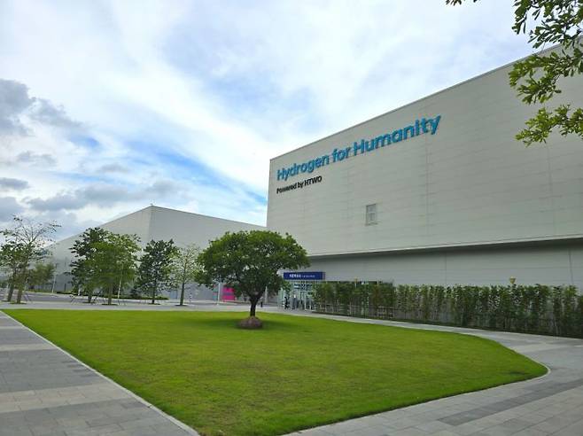 현대차 중국 수소연료전지시스템 생산 법인 'HTWO 광저우' 전경. 우수연 기자