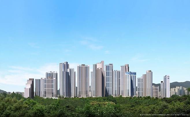 경기 안양시 '안양자이 헤리티온' 투시도. GS건설 제공