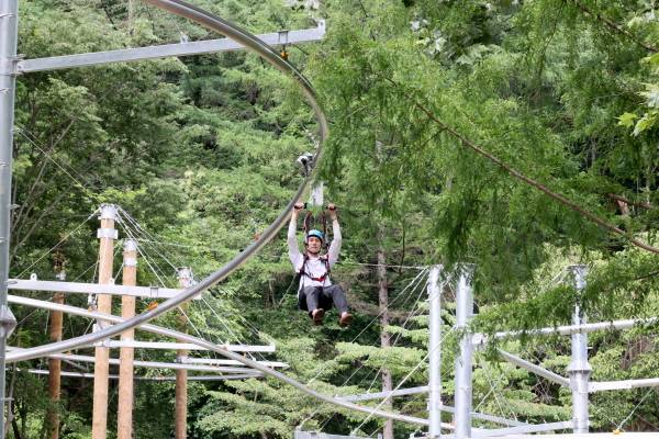 ▲성수산 집라인(zip line) ⓒ임실군