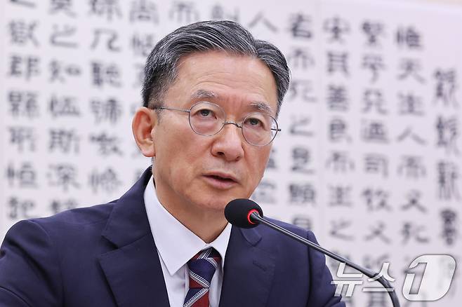 정성호 법무부 장관 후보자가 16일 오후 서울 여의도 국회 법제사법위원회에서 열린 인사청문회에 출석해 의원 질의에 답변하고 있다. 2025.7.16/뉴스1 ⓒ News1 안은나 기자