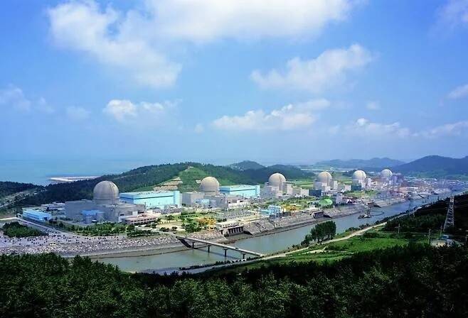 전남 영광군에 있는 한빛원자력발전소 전경. 누리집 갈무리