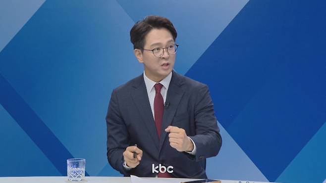 ▲ 15일 KBC '여의도초대석'에 출연한 정광재 국민의힘 대변인